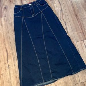 Denim skirt long